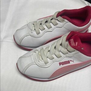 Puma Red and White Athletic Shoes